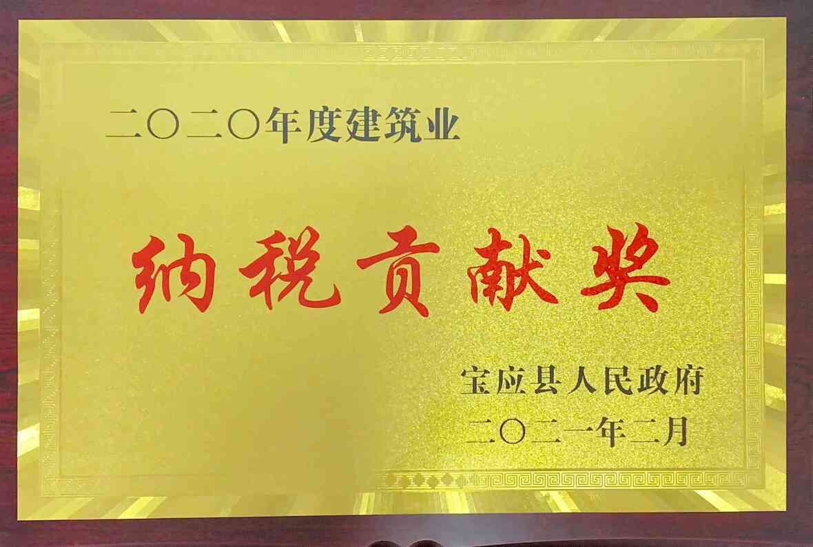 宝应县纳税贡献奖